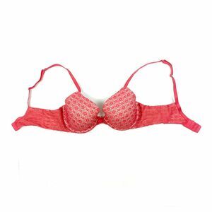 Aerie Bra Adult 34B Pink Sofie Lace Lingerie Straps Padded Push Up